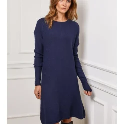 Gebreide Jurk "Groland" Donkerblauw
