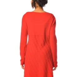 Gebreide Jurk "Hindy" Rood -Exporteren Mooie Look Winkel so cachemire gebreide jurk hindy rood 2