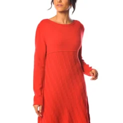 Gebreide Jurk "Hindy" Rood
