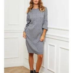 Gebreide Jurk "Holene" Grijs