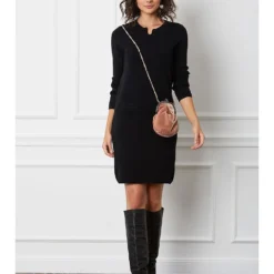 Jurk "Anir" Zwart -Exporteren Mooie Look Winkel so cachemire jurk anir zwart 2