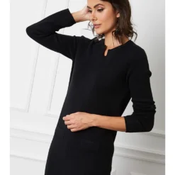 Jurk "Anir" Zwart -Exporteren Mooie Look Winkel so cachemire jurk anir zwart 3