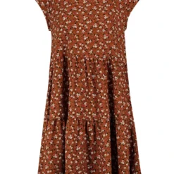 Jurk "Stitch And Soul" Donkerbruin