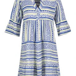 SUBLEVEL Jurk Blauw/crème