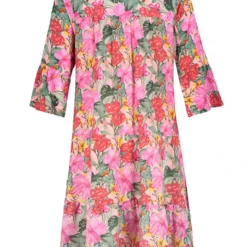 SUBLEVEL Jurk Lichtroze/rood/groen -Exporteren Mooie Look Winkel sublevel jurk lichtroze rood groen 2