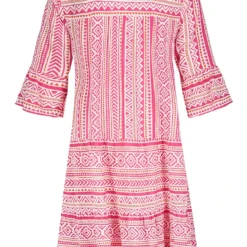 SUBLEVEL Jurk Roze/wit -Exporteren Mooie Look Winkel sublevel jurk roze wit 2