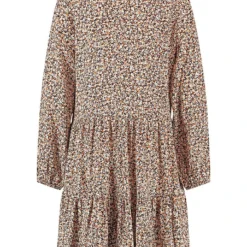 Taifun Jurk Zwart/lichtbruin/crème -Exporteren Mooie Look Winkel taifun jurk zwart lichtbruin creme 4