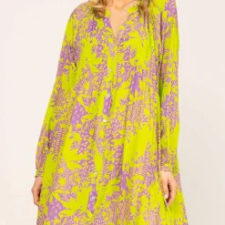 Jurk Geel/paars -Exporteren Mooie Look Winkel tantra jurk geel paars 2