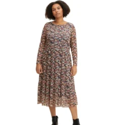 Tom Tailor Jurk Beige/camel -Exporteren Mooie Look Winkel tom tailor jurk beige camel 3