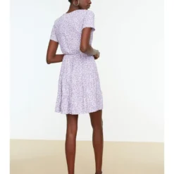 Trendyol Jurk Paars/wit -Exporteren Mooie Look Winkel trendyol jurk paars wit 4