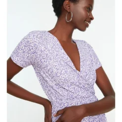 Trendyol Jurk Paars/wit -Exporteren Mooie Look Winkel trendyol jurk paars wit 5