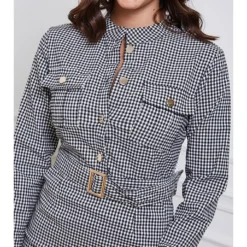 Jurk "Larsson" Zwart/wit -Exporteren Mooie Look Winkel une saison a paris jurk larsson zwart wit 3