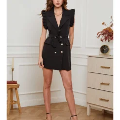 Uniq Jurk "Siirt" Zwart -Exporteren Mooie Look Winkel uniq jurk siirt zwart 4