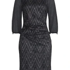 Vera Mont Jurk Zwart/lichtbruin -Exporteren Mooie Look Winkel vera mont jurk zwart lichtbruin 2