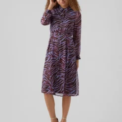 Vero Moda Jurk "Kaya" Paars/meerkleurig