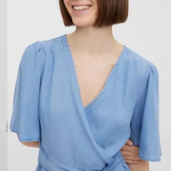 Vero Moda Jurk "Liliana" Lichtblauw -Exporteren Mooie Look Winkel vero moda jurk liliana lichtblauw 2