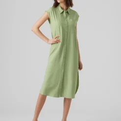 Vero Moda Jurk "Mymilo" Lichtgroen -Exporteren Mooie Look Winkel vero moda jurk mymilo lichtgroen 2