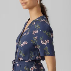 Vero Moda Jurk "Vica" Donkerblauw -Exporteren Mooie Look Winkel vero moda jurk vica donkerblauw 3