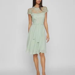 Vila Jurk "Diona" Groen -Exporteren Mooie Look Winkel vila jurk diona groen 2