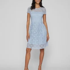 Vila Jurk "Kalila" Lichtblauw -Exporteren Mooie Look Winkel vila jurk kalila lichtblauw 2