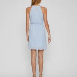 Vila Jurk "Milina" Lichtblauw -Exporteren Mooie Look Winkel vila jurk milina lichtblauw 3