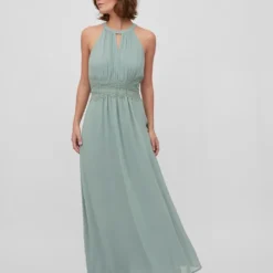Vila Jurk "Milina" Turquoise -Exporteren Mooie Look Winkel vila jurk milina turquoise 2
