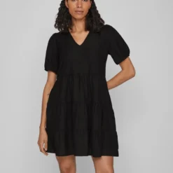 Vila Jurk "Prisilla" Zwart -Exporteren Mooie Look Winkel vila jurk prisilla zwart 2