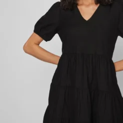 Vila Jurk "Prisilla" Zwart -Exporteren Mooie Look Winkel vila jurk prisilla zwart 3