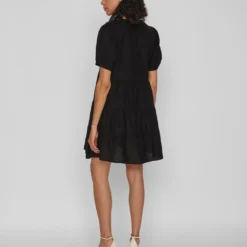 Vila Jurk "Prisilla" Zwart -Exporteren Mooie Look Winkel vila jurk prisilla zwart 6