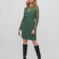 Vila Jurk "Suvita" Groen -Exporteren Mooie Look Winkel vila jurk suvita groen 3