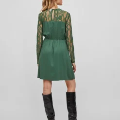 Vila Jurk "Suvita" Groen -Exporteren Mooie Look Winkel vila jurk suvita groen 4