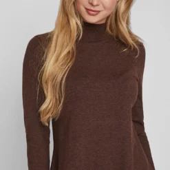Vila Jurk "Vicomfy" Bruin -Exporteren Mooie Look Winkel vila jurk vicomfy bruin 2