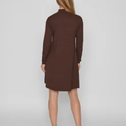 Vila Jurk "Vicomfy" Bruin -Exporteren Mooie Look Winkel vila jurk vicomfy bruin 5