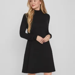 Vila Jurk "Vicomfy" Zwart -Exporteren Mooie Look Winkel vila jurk vicomfy zwart 2