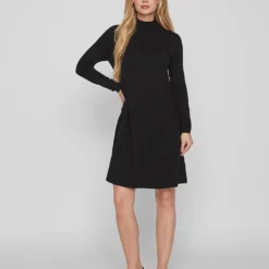 Vila Jurk "Vicomfy" Zwart -Exporteren Mooie Look Winkel vila jurk vicomfy zwart 3
