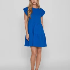 Vila Jurk "Visummer" Blauw -Exporteren Mooie Look Winkel vila jurk visummer blauw 2