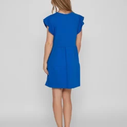 Vila Jurk "Visummer" Blauw -Exporteren Mooie Look Winkel vila jurk visummer blauw 3