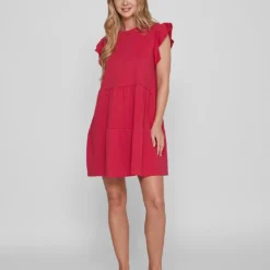 Vila Jurk "Visummer" Roze -Exporteren Mooie Look Winkel vila jurk visummer roze 2