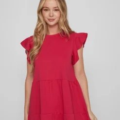 Vila Jurk "Visummer" Roze -Exporteren Mooie Look Winkel vila jurk visummer roze 4