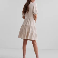 Y.A.S Jurk "Flaxa" Crème -Exporteren Mooie Look Winkel y a s jurk flaxa creme 3