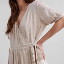 Y.A.S Jurk "Flaxa" Crème -Exporteren Mooie Look Winkel y a s jurk flaxa creme 4