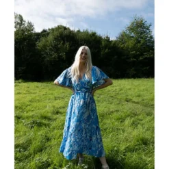 Jurk Blauw/wit/meerkleurig