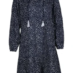 Jurk "Jana" Donkerblauw/wit