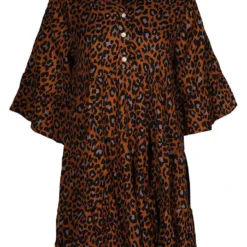 Jurk "Leo" Donkerbruin/zwart