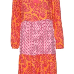 Jurk "Sunja" Roze/oranje